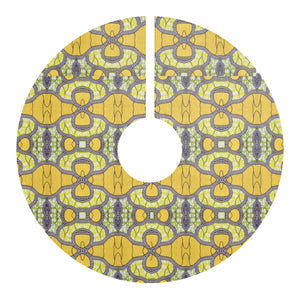 Yellow African Fashion  Christmas Tree Skirt - Zabba Designs African Clothing Store