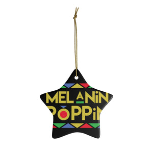 Melanin Poppin Yellow And Orange Ceramic Ornaments - Zabba Designs African Clothing Store