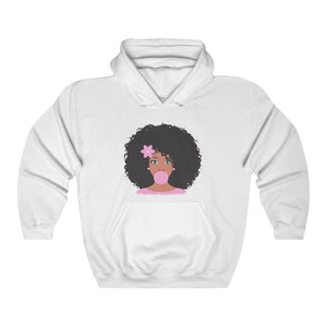 Cocoa Bubble Gum Women's College Unisex Heavy Blend  Hooded Sweatshirt - Zabba Designs African Clothing Store