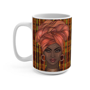 Kente African Print Designer's  Coffee Mug - Zabba Designs African Clothing Store