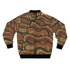 New Yorker African Print  Men's  Bomber Jacket - Zabba Designs African Clothing Store