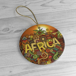 Africa Dreaming Ceramic Ornaments - Zabba Designs African Clothing Store