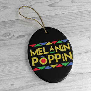 Melanin Poppin Yellow And Orange Ceramic Ornaments - Zabba Designs African Clothing Store