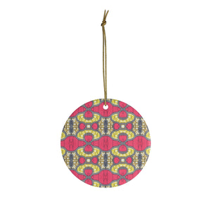 Pink And Gold African Print Ceramic Ornaments - Zabba Designs African Clothing Store