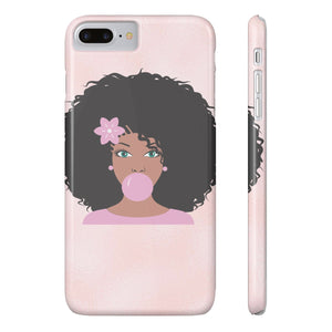 Jaz Pink Bubble Gum Afro Phone Case - Zabba Designs African Clothing Store