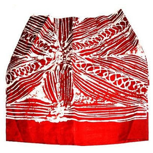 Red African Ankara Pencil Skirt - Zabba Designs African Clothing Store