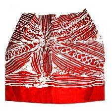 Red African Ankara Pencil Skirt - Zabba Designs African Clothing Store