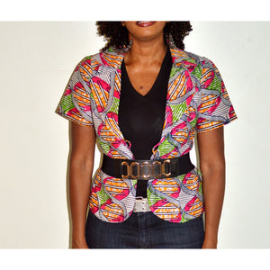 Ankara African Wax Print Jacket - Zabba Designs African Clothing Store