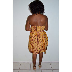 Sun flower African Tie Dye Dress - Zabba Designs African Clothing Store