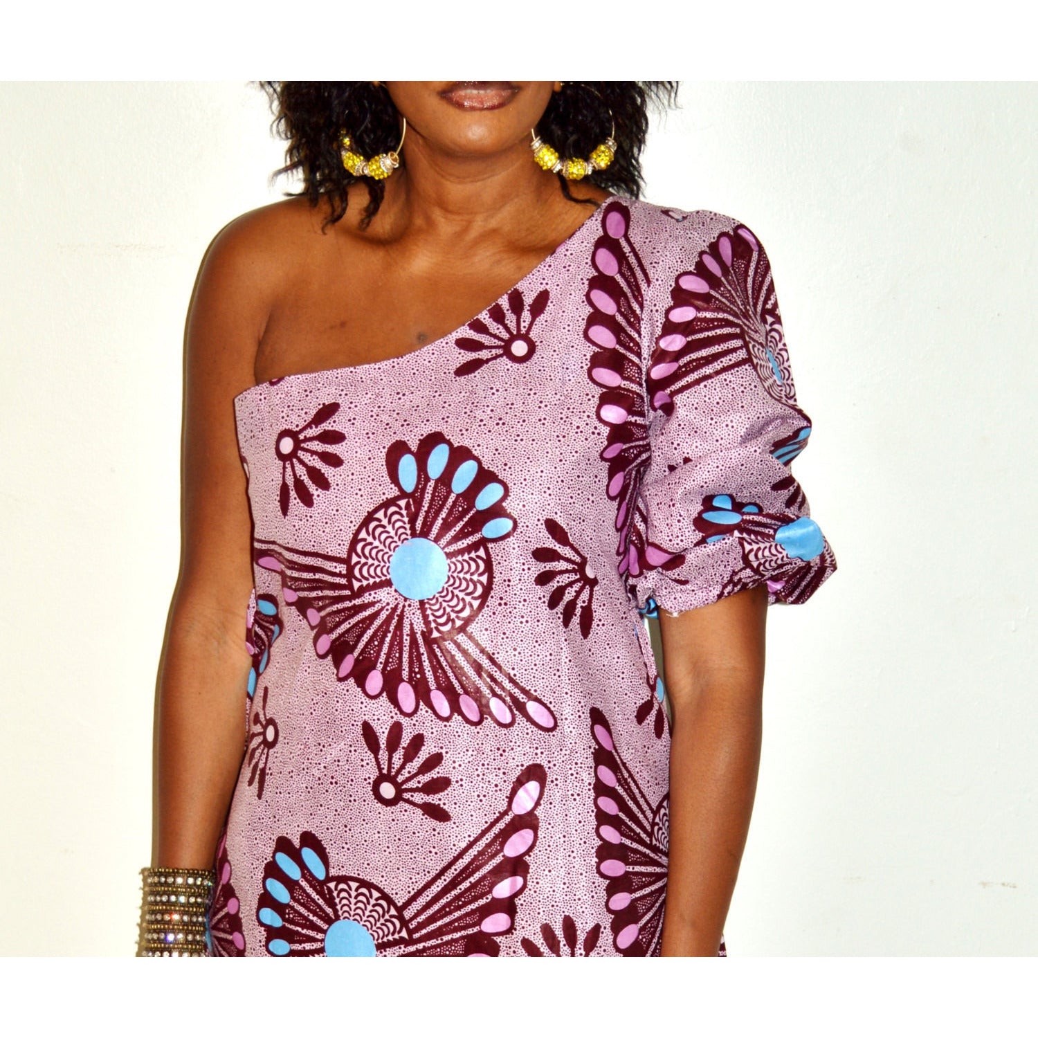 Miami Oversize Boho one Sleeve Dress