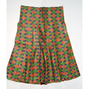 BROWN African Ankara Bias Cut Mini Skirt - Zabba Designs African Clothing Store