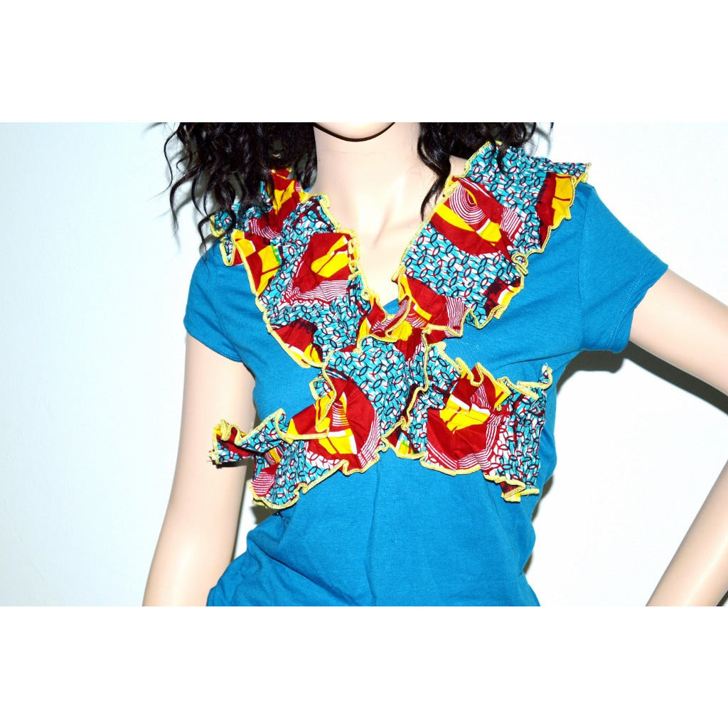 T shirt hot sale with ankara design