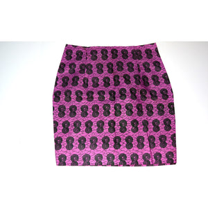Purple African Print Mini Pencil Skirt - Zabba Designs African Clothing Store