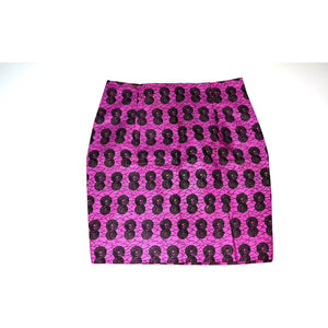 Purple African Print Mini Pencil Skirt - Zabba Designs African Clothing Store