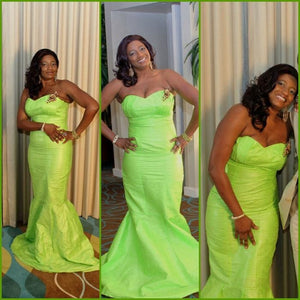 Green African Bazin Formal Dress - Zabba Designs African Clothing Store