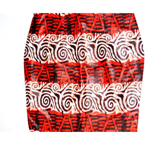 Red African Wax Print Mini Skirt - Zabba Designs African Clothing Store