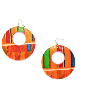 Ghana Kente Print Earrings - Zabba Designs African Clothing Store