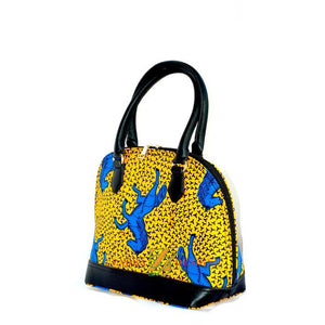 Momo Yellow African Print Satchel Bag - Zabba Designs African Clothing Store
