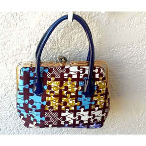 Melly Brown Large African Print Bag - Zabba Designs African Clothing Store