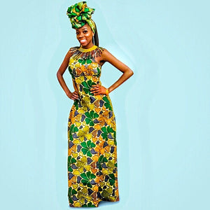 Koko African  Maxi Dress - Zabba Designs African Clothing Store