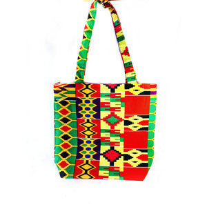 The Mandela Kente Tote Bag - Zabba Designs African Clothing Store