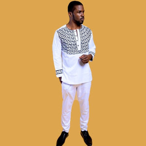 Nasesi African Print Two Piece Men’s Suit - Zabba Designs African Clothing Store
