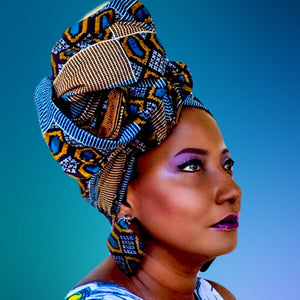 African Print Sumire Headwrap - Zabba Designs African Clothing Store