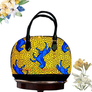 Momo Yellow African Print Satchel Bag - Zabba Designs African Clothing Store