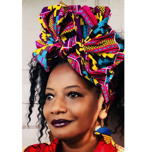 MONA Headwrap, African Print Head Wrap - Zabba Designs African Clothing Store