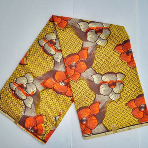 THE GRACE Orange Print Head Wrap - Zabba Designs African Clothing Store