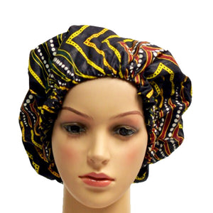 Women’s African Inspired Silk Hair Bonnet - Zabba Designs African Clothing Store