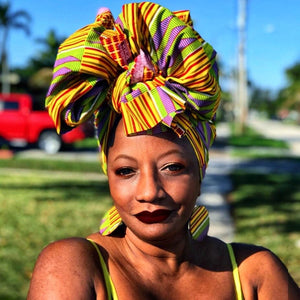 The MLK African Print  HeadWrap - Zabba Designs African Clothing Store