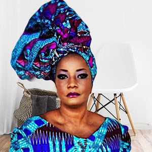 FEMI Traditional Print Headwrap - Zabba Designs African Clothing Store