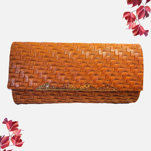 Camilla Trendy African Maasai Clutch Brown - Zabba Designs African Clothing Store