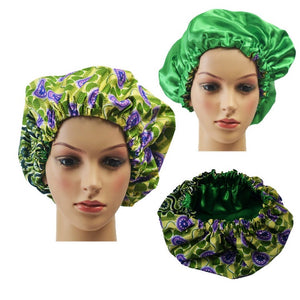 Green Candy Apple Adult Ankara Bonnet - Zabba Designs African Clothing Store