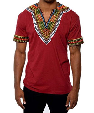 RED AFRICAN DASHIKI MEN'S SHIRT - Zabba Designs African Clothing Store