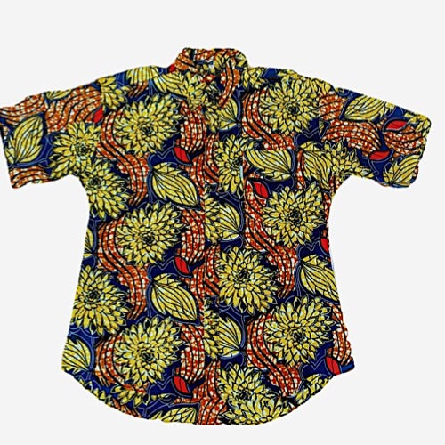 African Men's Tropical-Print Camp Collar Shirt - Zabba Designs African ...