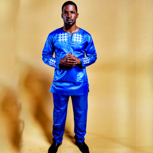 Afamefuna African Men Embroidery Suit - Zabba Designs African Clothing Store