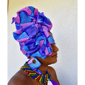 Fuji African Print HeadWrap - Zabba Designs African Clothing Store