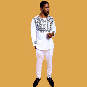Nasesi African Print Two Piece Men’s Suit - Zabba Designs African Clothing Store