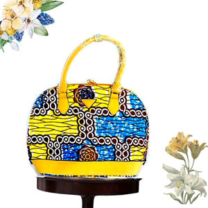 Cello Yellow African Print Tote Bag - Zabba Designs African Clothing Store