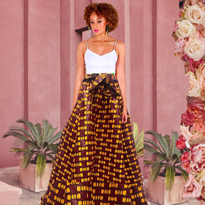 Ansu African Print Maxi Skirt - Zabba Designs African Clothing Store