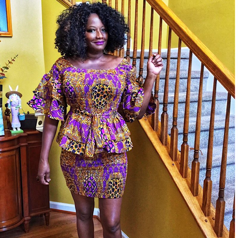 Two piece top midi skirt