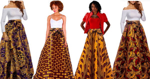 Wynn African Inspired Maxi Skirt - Zabba Designs African Clothing Store