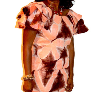 Mocha Tie Dye African Skirt Set - Zabba Designs African Clothing Store