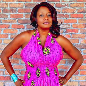 CUTIE African Print Maxi Dress - Zabba Designs African Clothing Store