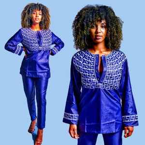 Ilibo African Print Woman Pants Set - Zabba Designs African Clothing Store