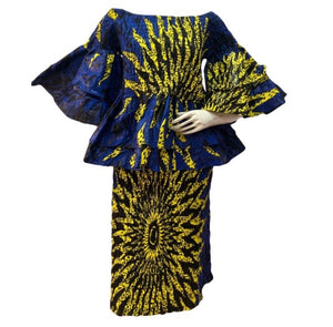 African Print Dress Set Made The Cut - Zabba Designs African Clothing Store