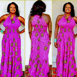 CUTIE African Print Maxi Dress - Zabba Designs African Clothing Store
