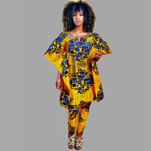 Fiery Traditional African Woman Pants Set - Zabba Designs African Clothing Store